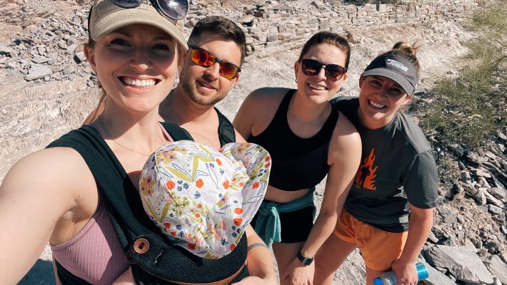 traveling with baby on a hike