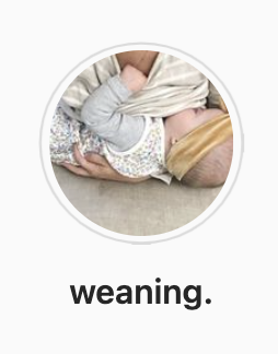 night weaning a toddler instagram highlight

